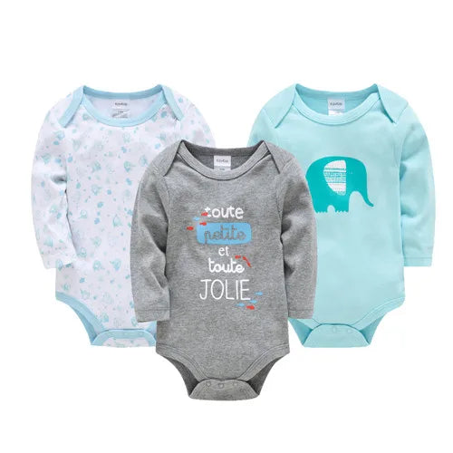 Baby Girls 3-pack and 6-pack Long-sleeve Onesies Bodysuits | Baby Girl Bodysuits - i-diya