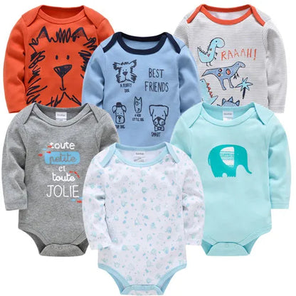 Baby Girls 3-pack and 6-pack Long-sleeve Onesies Bodysuits | Baby Girl Bodysuits - i-diya