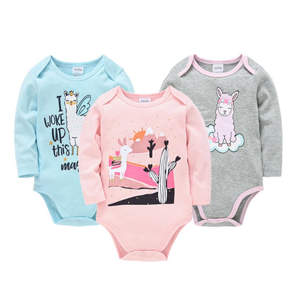 Baby Girls 3-pack and 6-pack Long-sleeve Onesies Bodysuits | Baby Girl Bodysuits - i-diya