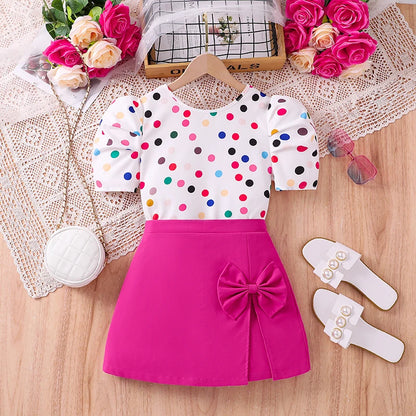 Bellarose Skort Set | Girls Spring Casual Set - i-diya