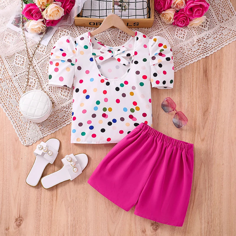 Bellarose Skort Set | Girls Spring Casual Set - i-diya