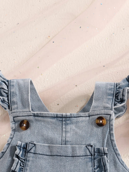 Bonnie Denim Overalls | Baby Girl Overalls - i-diya