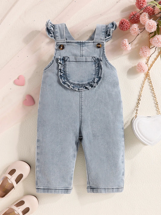 Bonnie Denim Overalls | Baby Girl Overalls - i-diya