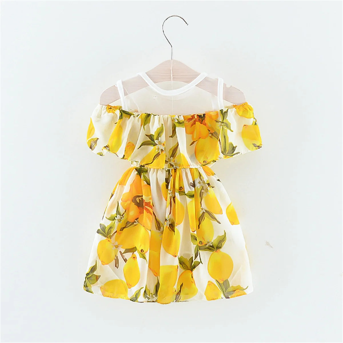 Citrus Cold Shoulder Sundress | Baby Girl Sundresses - i-diya