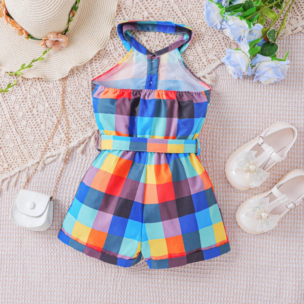 Evlin Halter Neck Rompers | Girls Summer Outfits - i-diya