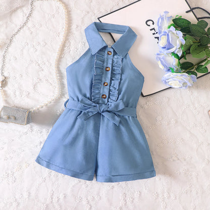 Evlin Halter Neck Rompers | Girls Summer Outfits - i-diya