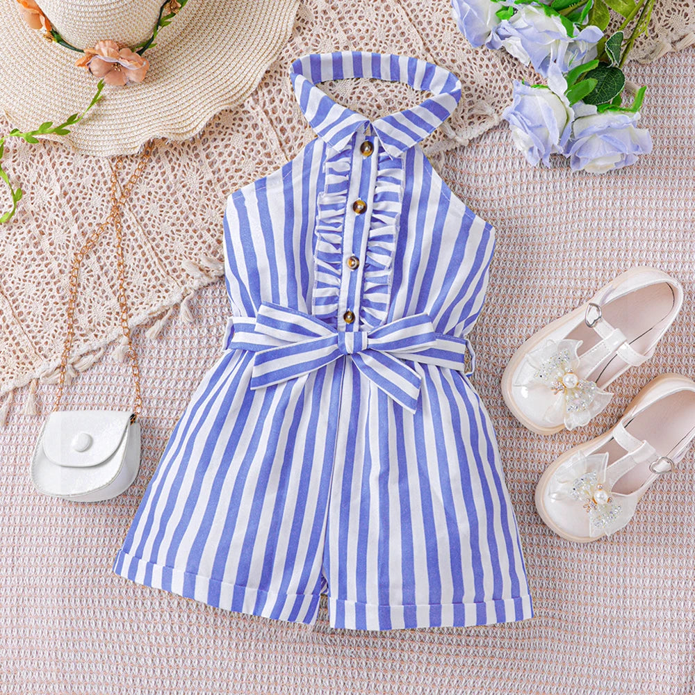 Evlin Halter Neck Rompers | Girls Summer Outfits - i-diya