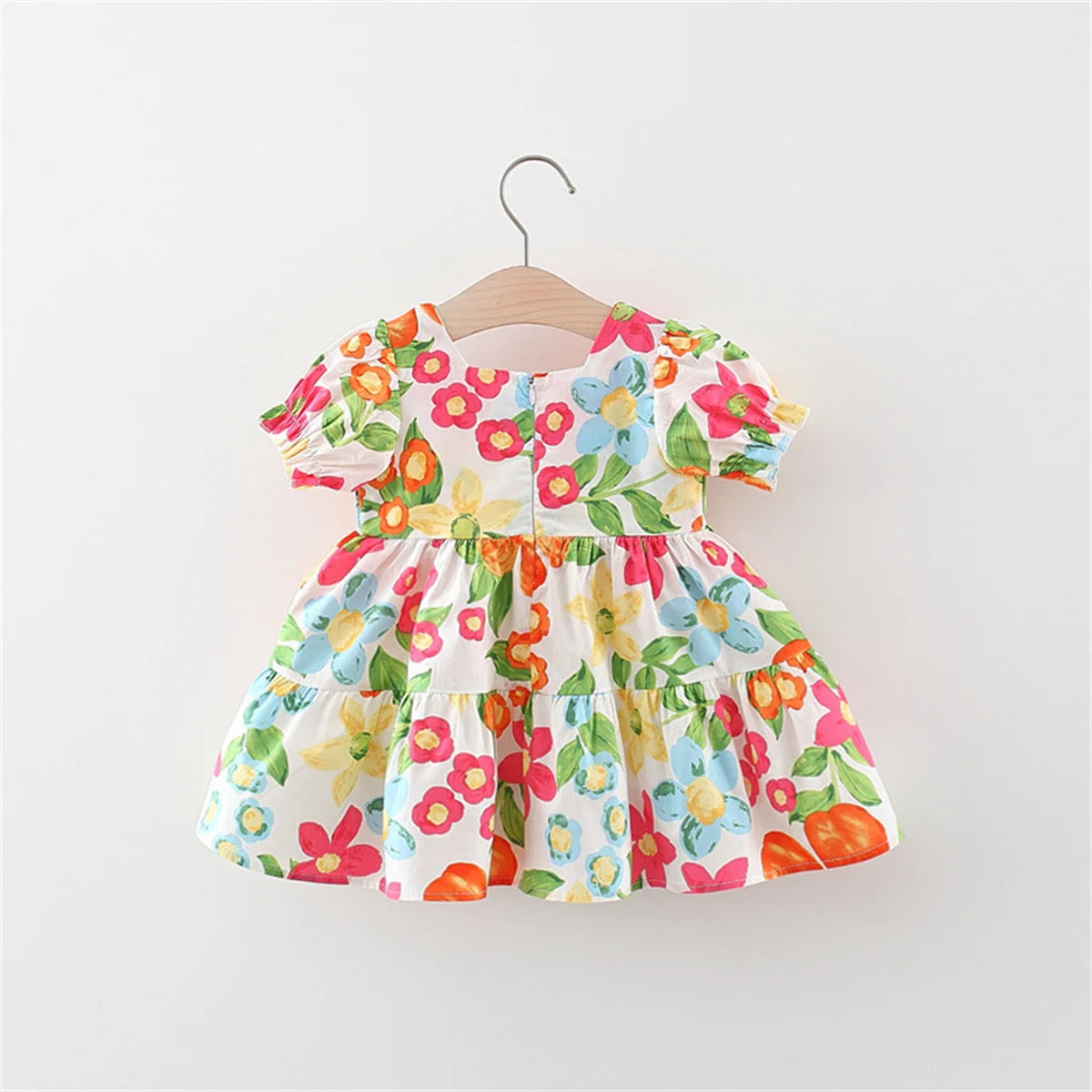 Hibiscus Summer Dress with Straw Bag Set | Baby Summer Dresses - i-diya