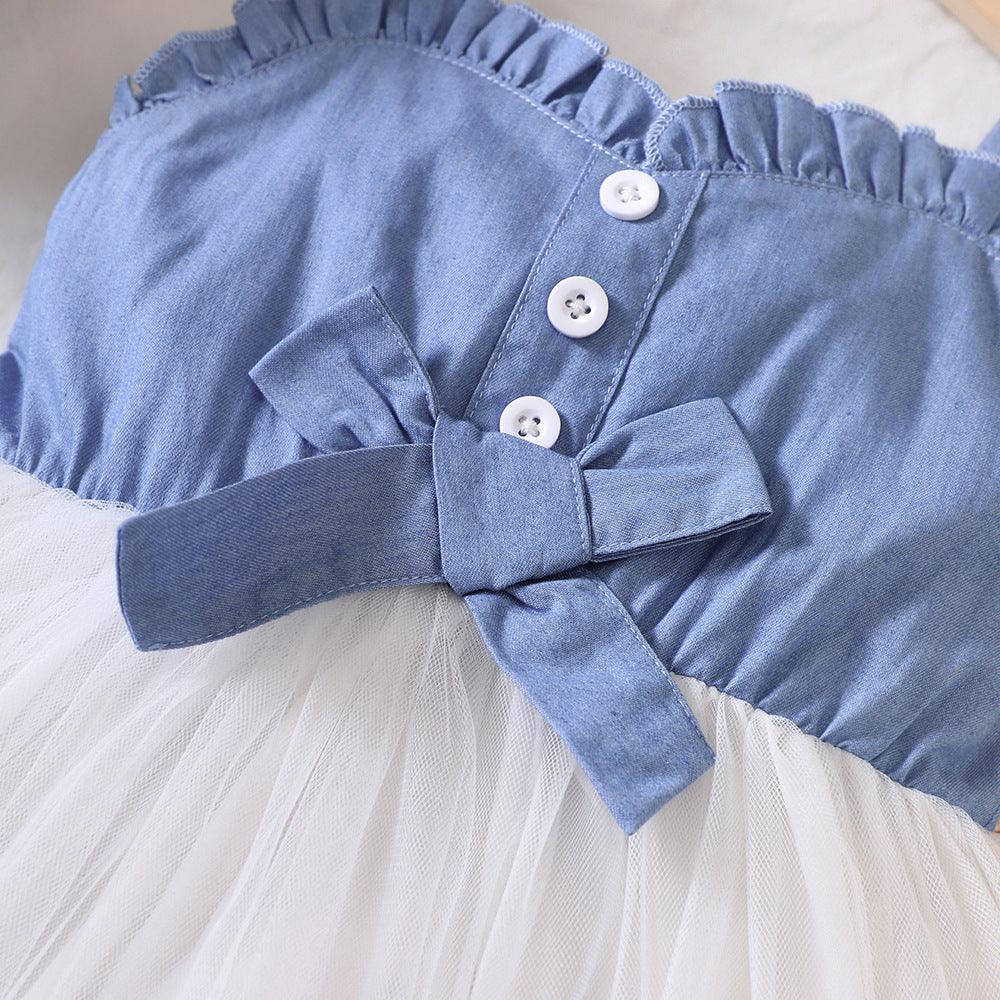 Inner Wisdom Chambray Tutu Dress | Girls Summer Dresses - i-diya