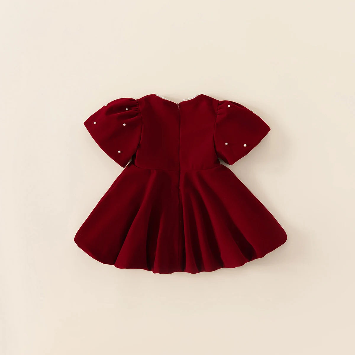 Margaery Velvet Red Pearl Special Occasion Dress | Girls Special Occasion Dresses - i-diya