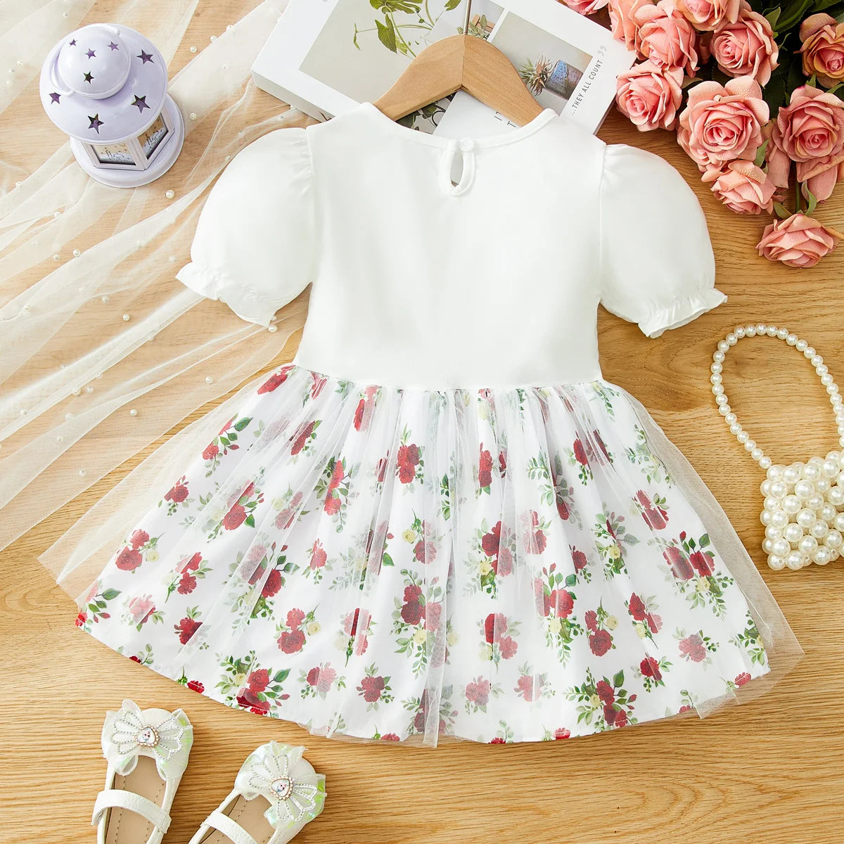 Prickles Ivory Baby Tulle Dress | Baby Special Occasion Dress - i-diya