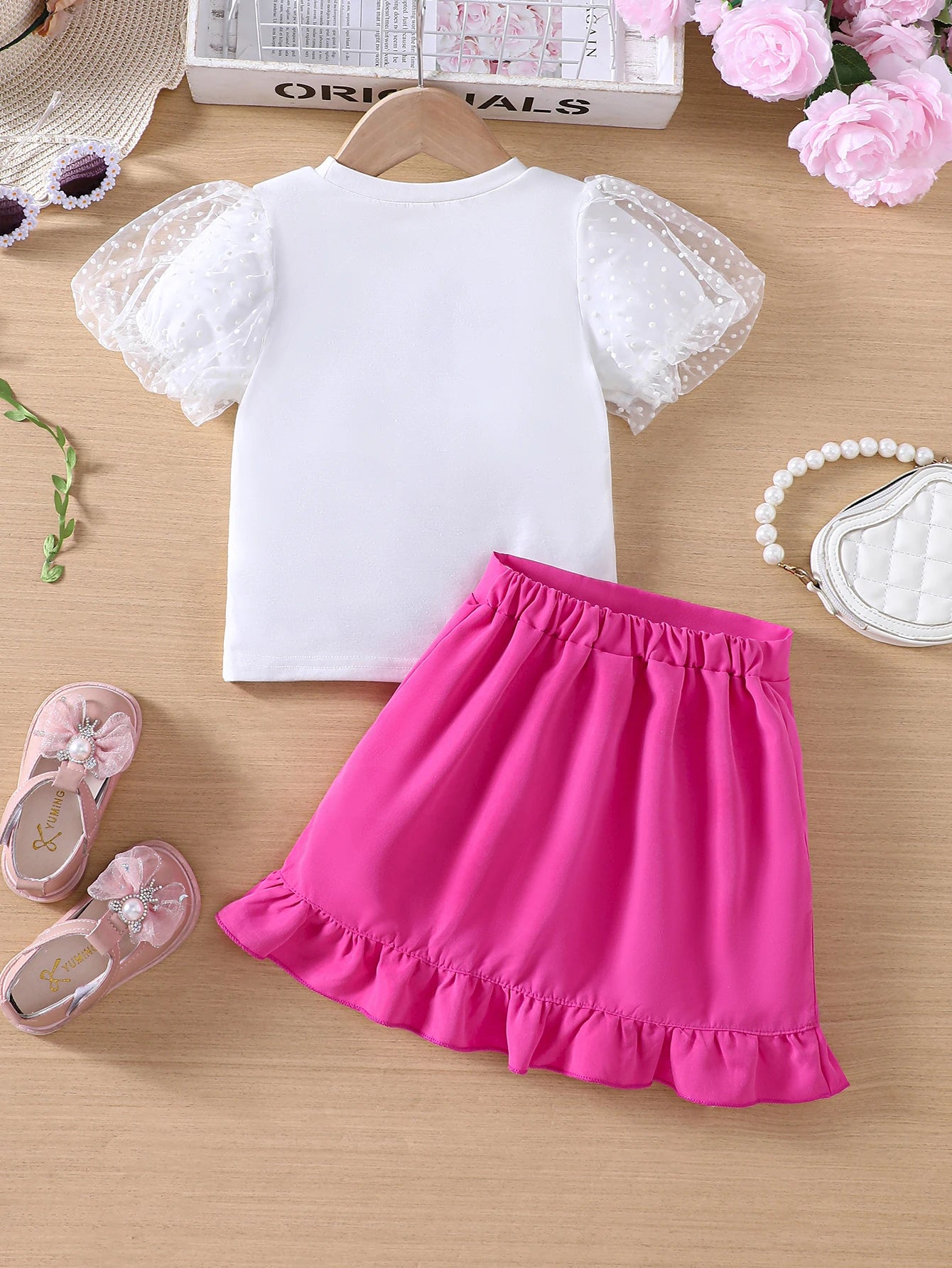 Rosanna Puff Sleeve Skirt Set | Girls Party Outfits - i-diya