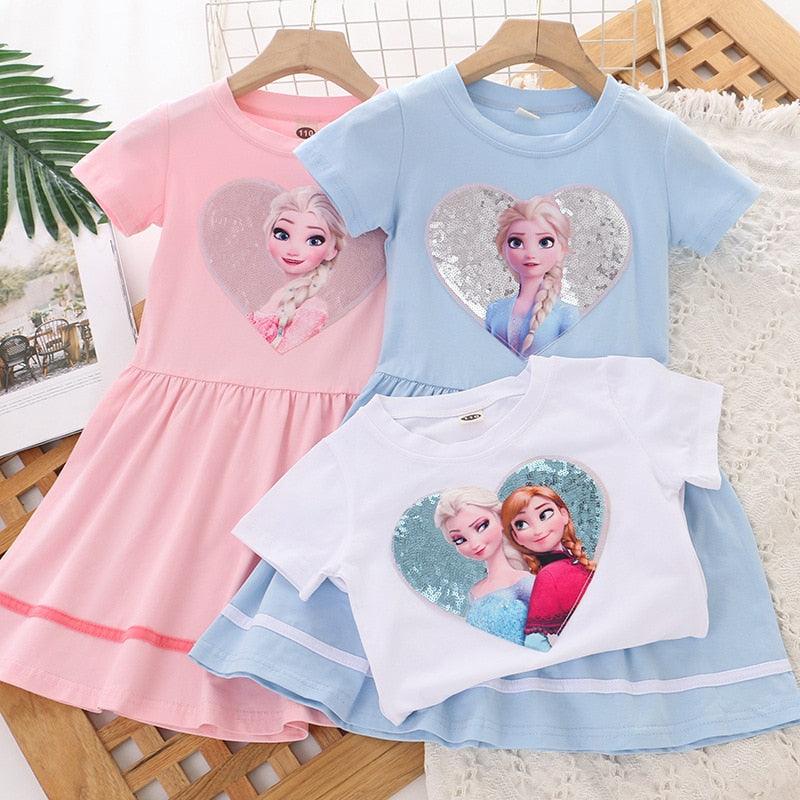 Elsa Play Dress Kids Casual Holiday Outfit | Toddler Girl Frozen Elsa Dresses - i-diya