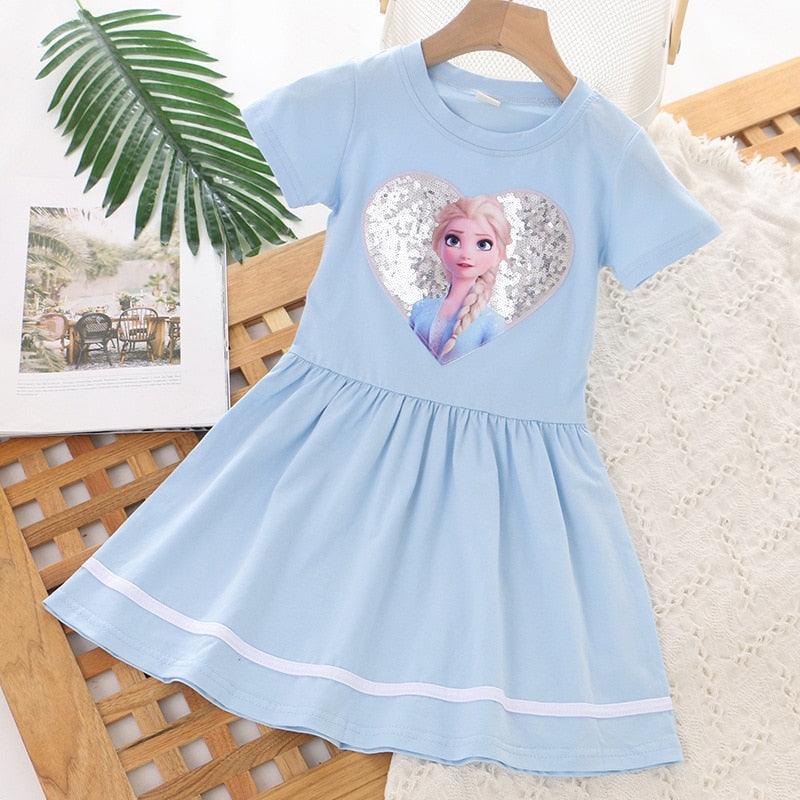 Elsa Play Dress Kids Casual Holiday Outfit | Toddler Girl Frozen Elsa Dresses - i-diya