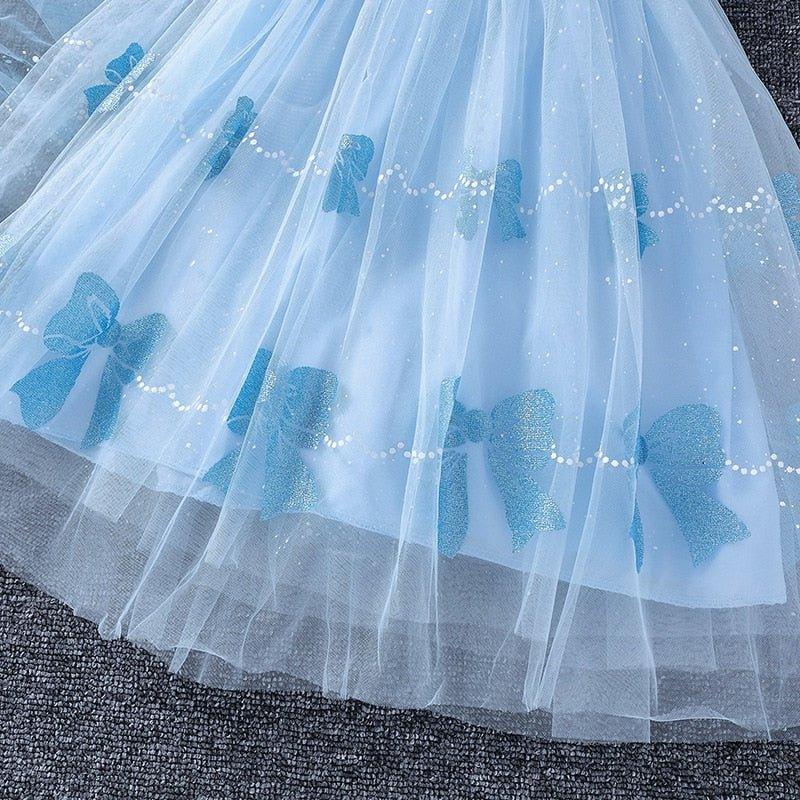 Fly Sleeve Frozen Ice Snow Princess Elsa Cloak Costume | Toddler Girl Frozen Elsa Dresses - i-diya