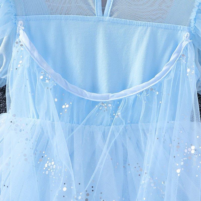 Fly Sleeve Frozen Ice Snow Princess Elsa Cloak Costume | Toddler Girl Frozen Elsa Dresses - i-diya