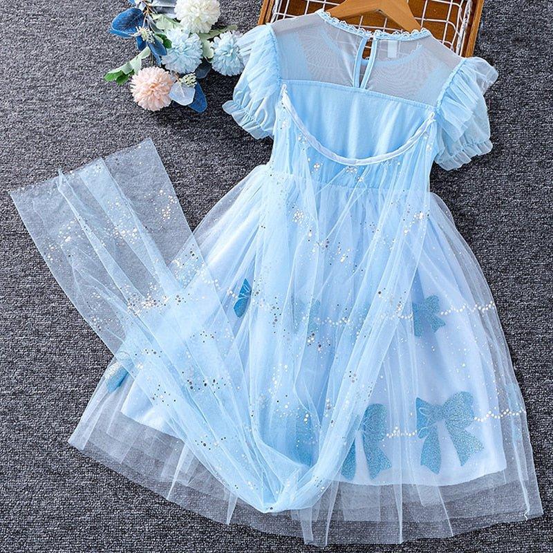 Fly Sleeve Frozen Ice Snow Princess Elsa Cloak Costume | Toddler Girl Frozen Elsa Dresses - i-diya