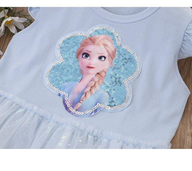 Flying Sleeve Girls Frozen Elsa Party Dress | Toddler Girl Elsa Dresses - i-diya