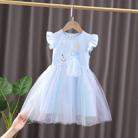 Lace Frozen Ice Princess Girls Elsa Dress | Toddler Girl Elsa Dresses - i-diya