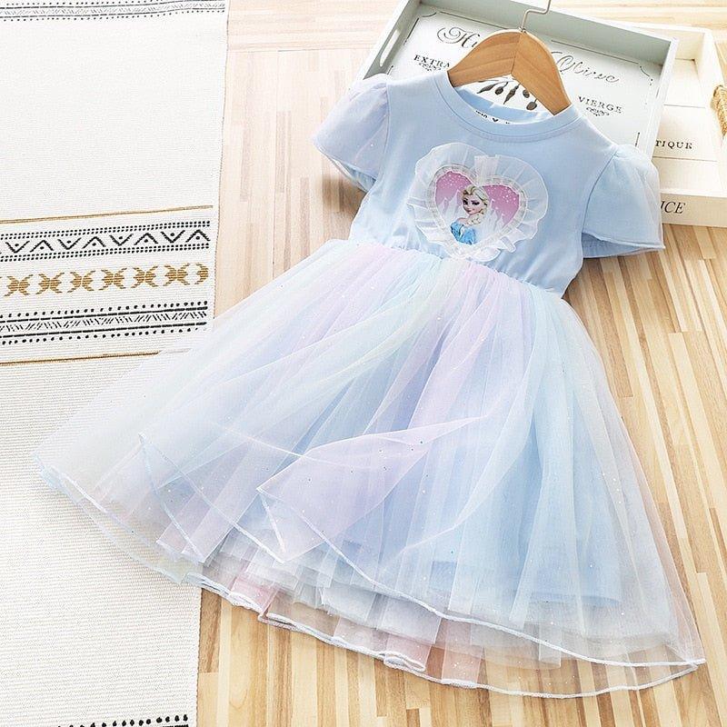 Lace Princess Frozen Girls Elsa Dress | Toddler Girl Elsa Dresses - i-diya