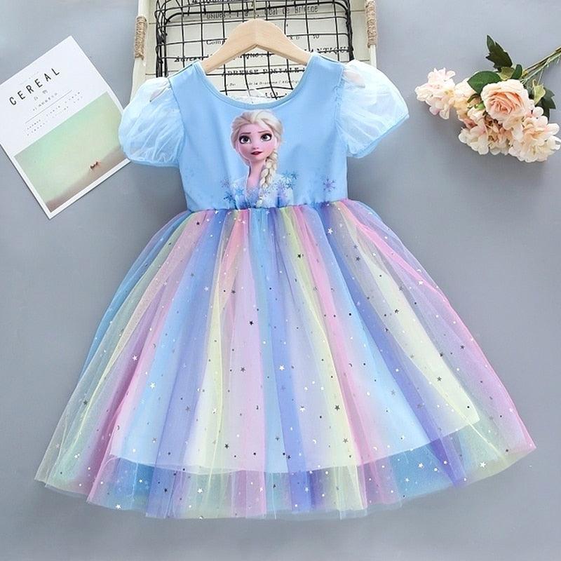 Toddler Girls Frozen Ice Princess Elsa Tutu Dress | Toddler Girl Elsa Dresses - i-diya