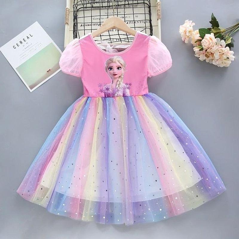 Toddler Girls Frozen Ice Princess Elsa Tutu Dress | Toddler Girl Elsa Dresses - i-diya