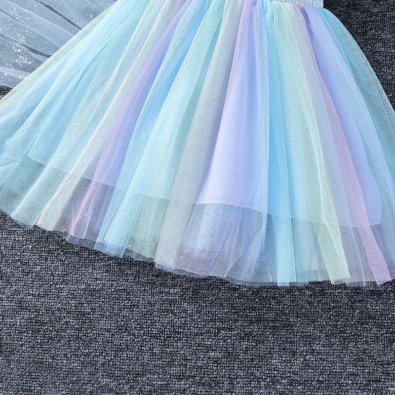 Toddler Girls Pearl Bow Detail Frozen Elsa Prom Cloak Dress | Toddler Girl Elsa Dresses - i-diya